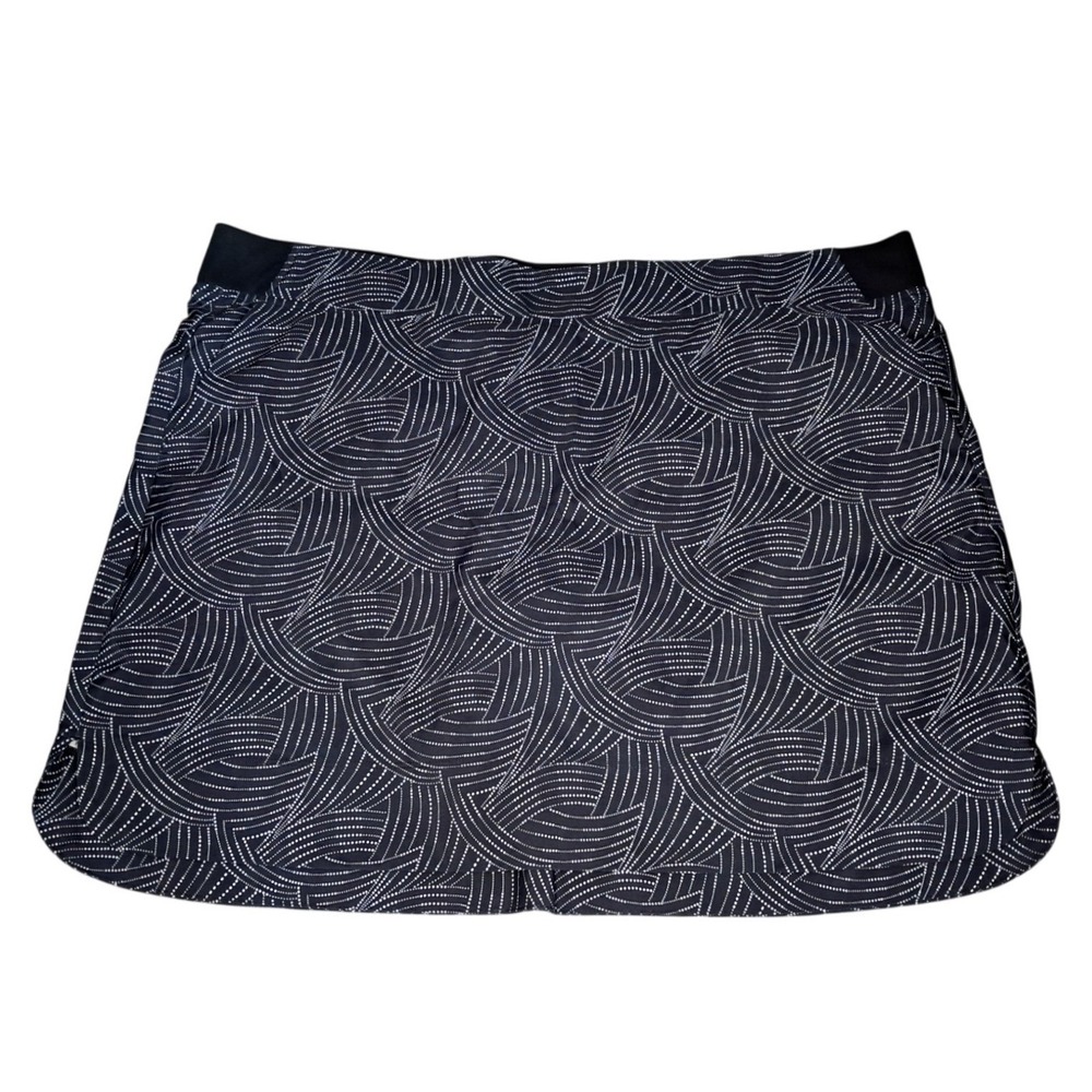 Cypress‎ Club Black White Geometric Dotted Wave Athletic Golf Skort Pockets XXL
